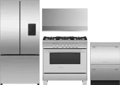 4 Piece Package Includes Refrigerator, Range, Hood And Dishwasher